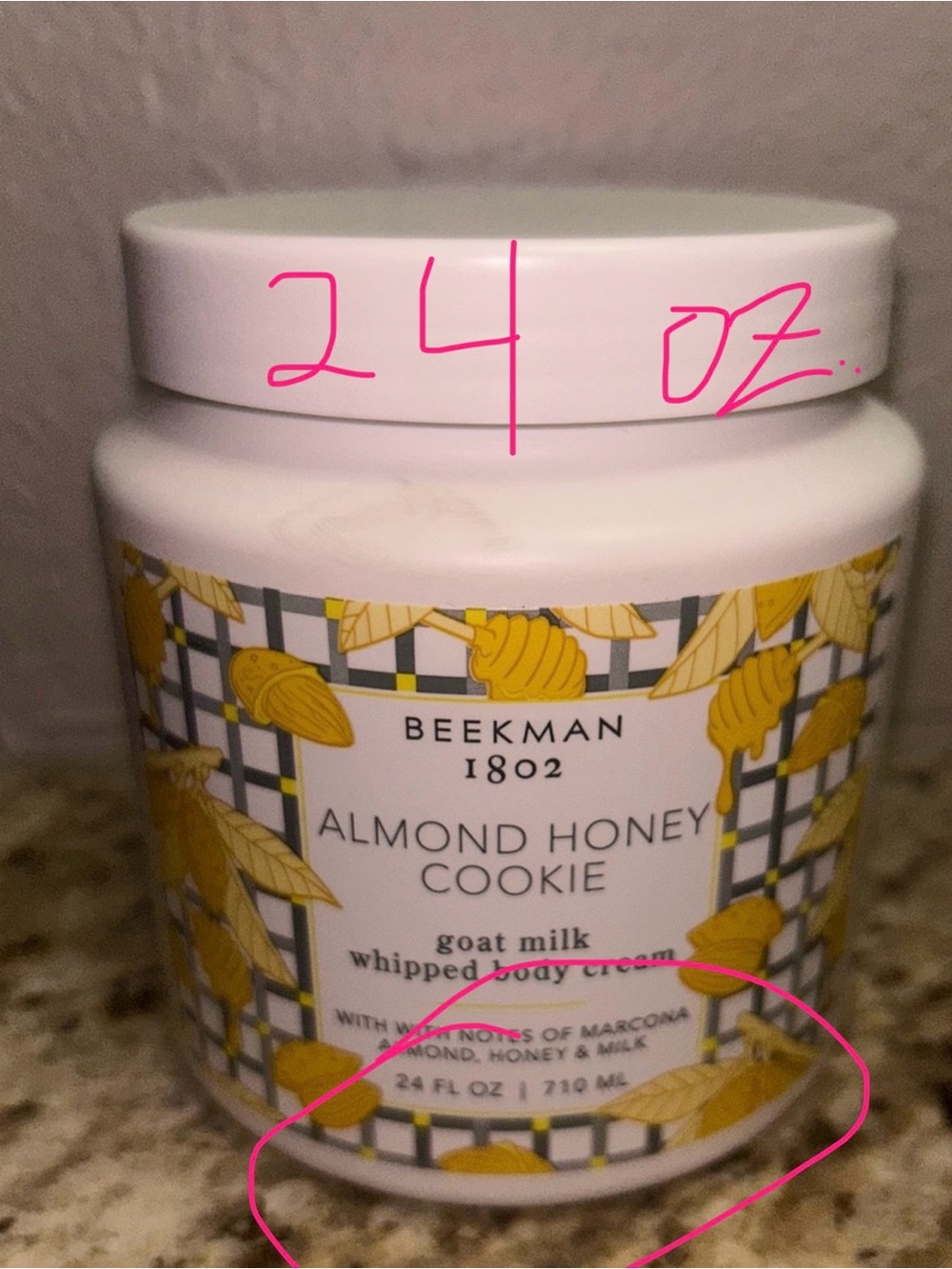 Beekman 1802 - HUGE 24 oz. - Almond Honey Cookie Whipped Body Cream